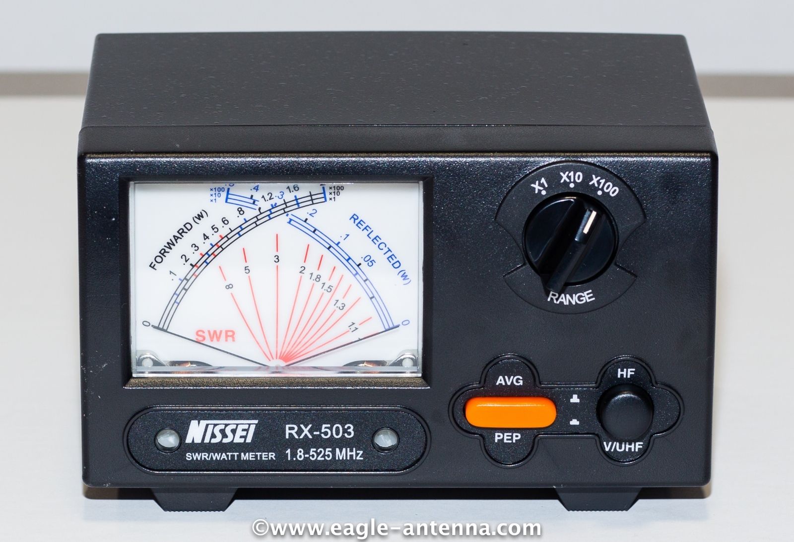 Nissei RX 503 1.8~525MHz 0~200W UHF/VHF/HF SWR & Watt Meter